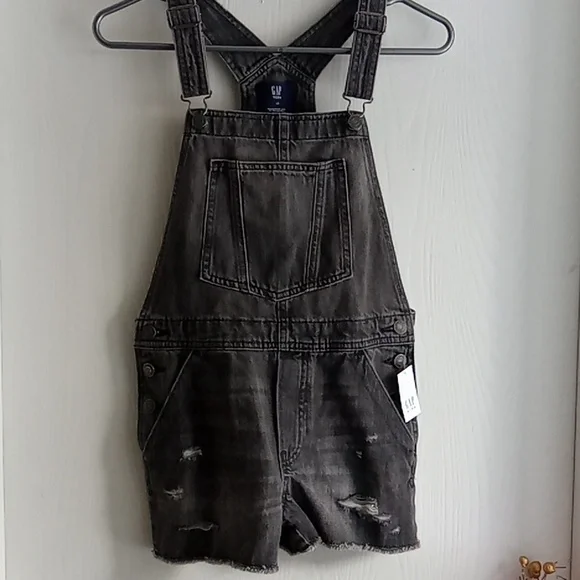⭐️ Host Pick ⭐️Gap Teen | Destructed Demin Shortall Overalls New - Picture 8 of 8